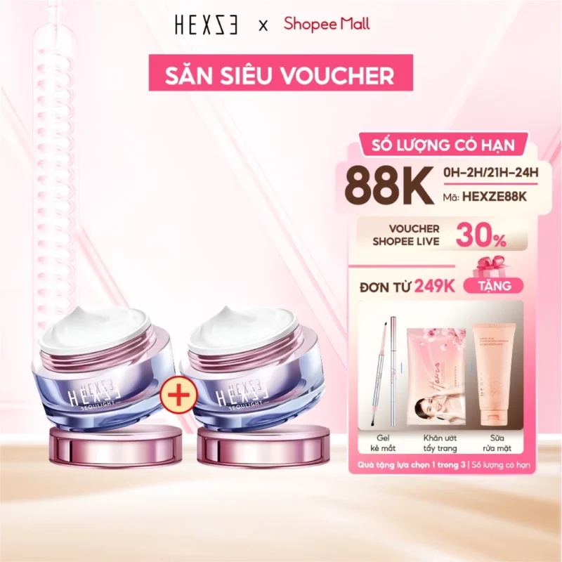 Bộ 2 Kem Lazy HEXZE Dạng Hũ 50ml + 50ml Nâng Tone