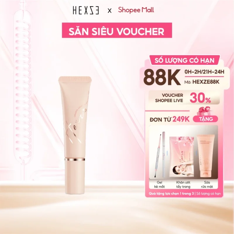 HEXZE Radiant Lazy Cream 3in1 30g Kiềm Dầu, Nâng Tone