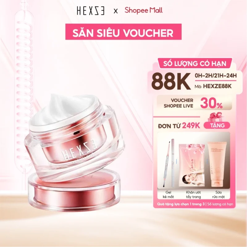 HEXZE Radiant Lazy Cream 50ml Nâng Tông, Dưỡng Ẩm