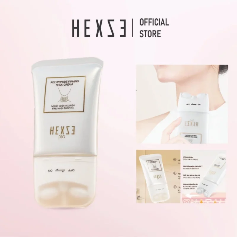 Kem Dưỡng Da Cổ HEXZE Kèm Thanh Lăn Massage Dưỡng Ẩm, Nâng Cơ
