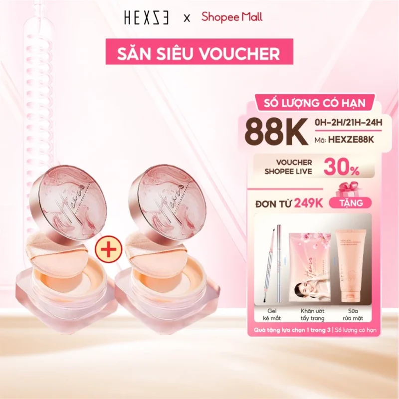 Phấn HEXZE 7g Kiềm Dầu