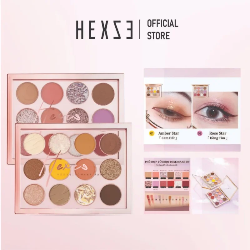 Bảng Phấn Mắt 12 Ô HEXZE Lâu Trôi
